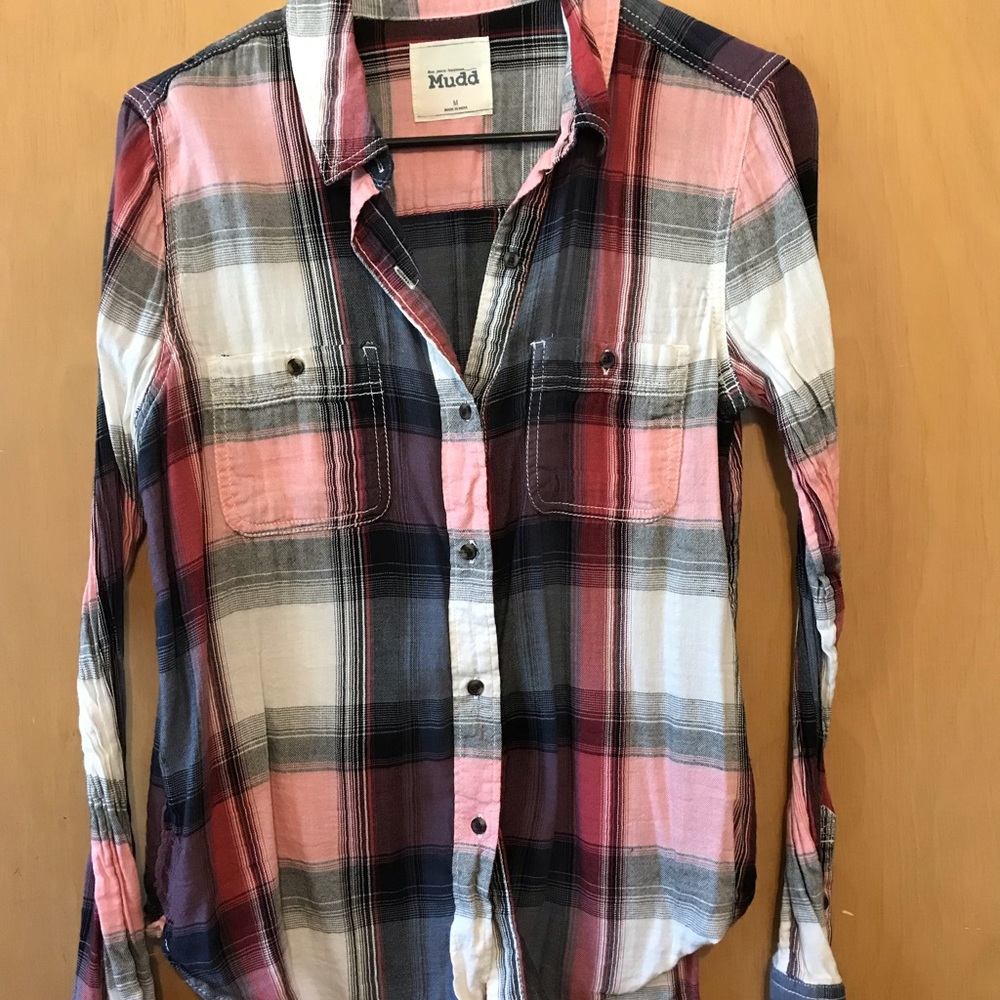 Pink and grey flannel